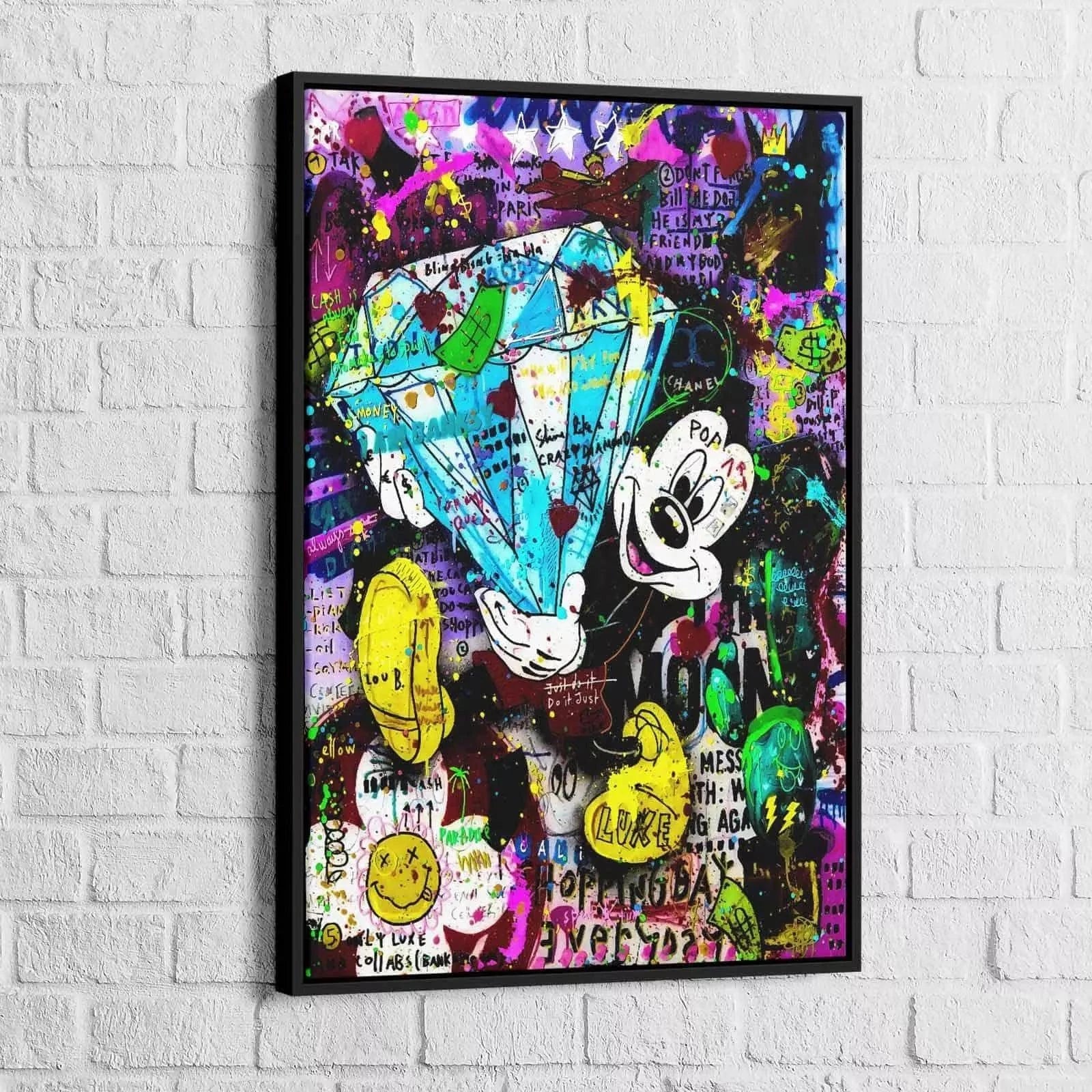 Tableau Street Art le diamant de Mickey - Montableaudeco