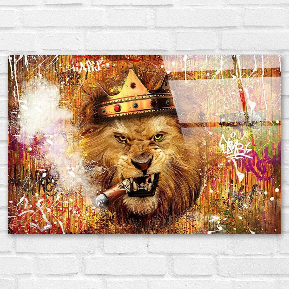 Tableau Street Art Le Roi Lion - Montableaudeco