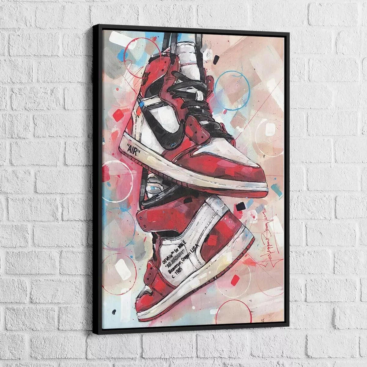 Tableau Street Art Les Jordans - Montableaudeco