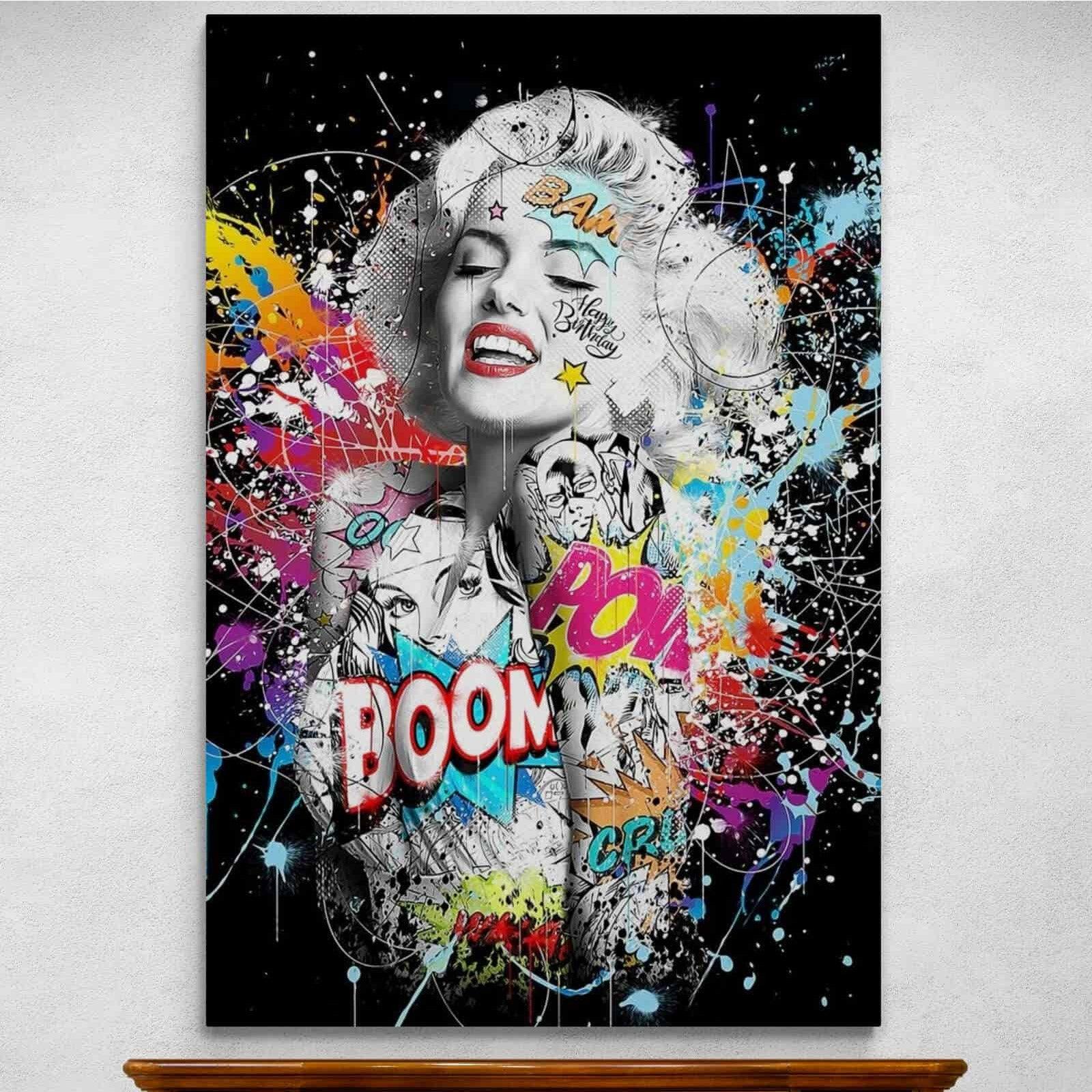 Tableau Street Art Marylin Monroe Graffiti - Montableaudeco