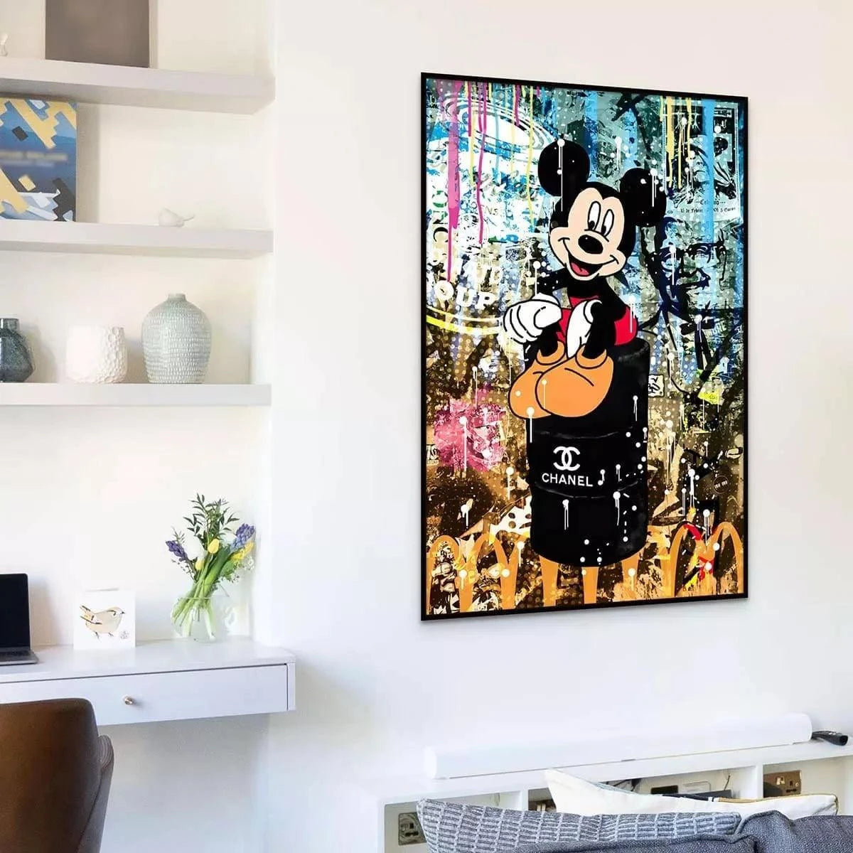 Tableau Street Art Mickey Chanel - Montableaudeco