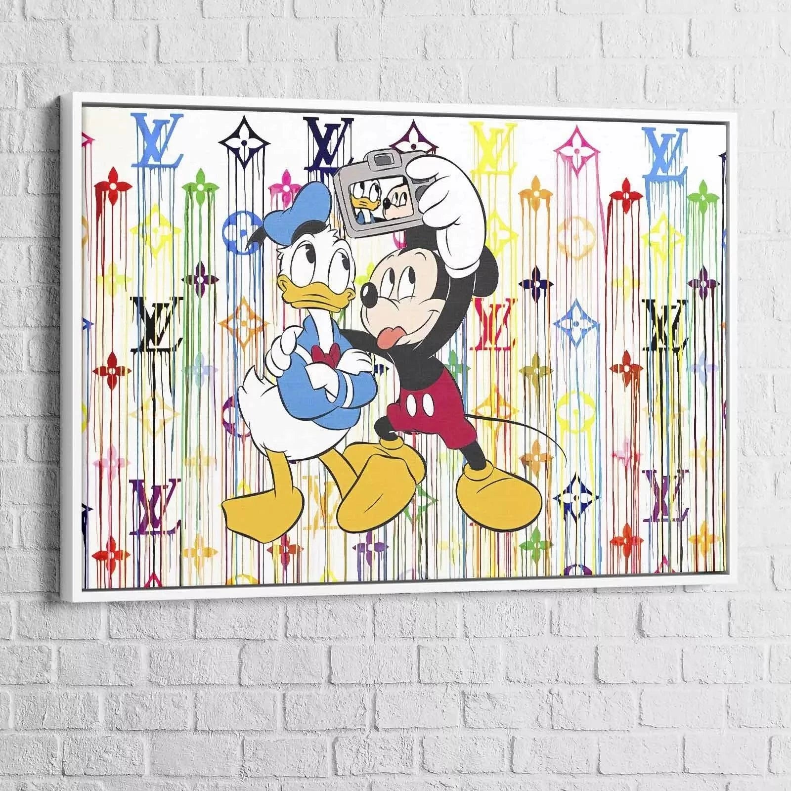 Tableau Street Art Mickey Donald & Louis Vuitton - Montableaudeco