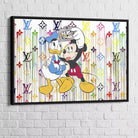 Tableau Street Art Mickey Donald & Louis Vuitton - Montableaudeco