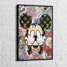 Tableau Street Art Mickey Love Hate - Montableaudeco