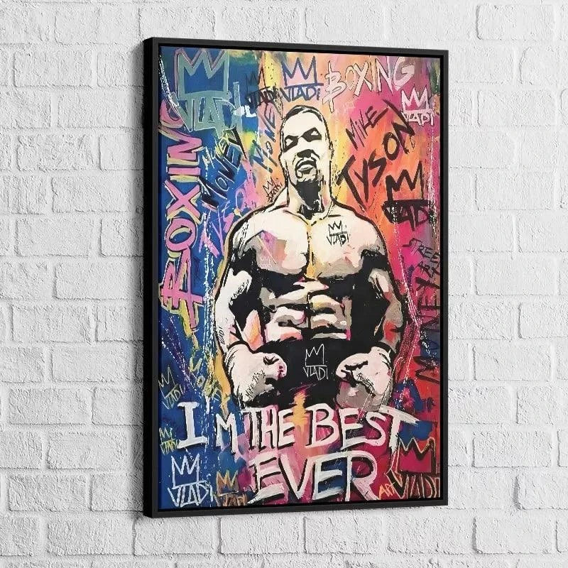 Tableau Street Art Mike Tyson Legende - Montableaudeco