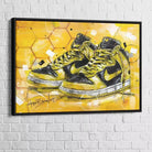 Tableau Street Art Nike Air Gold - Montableaudeco