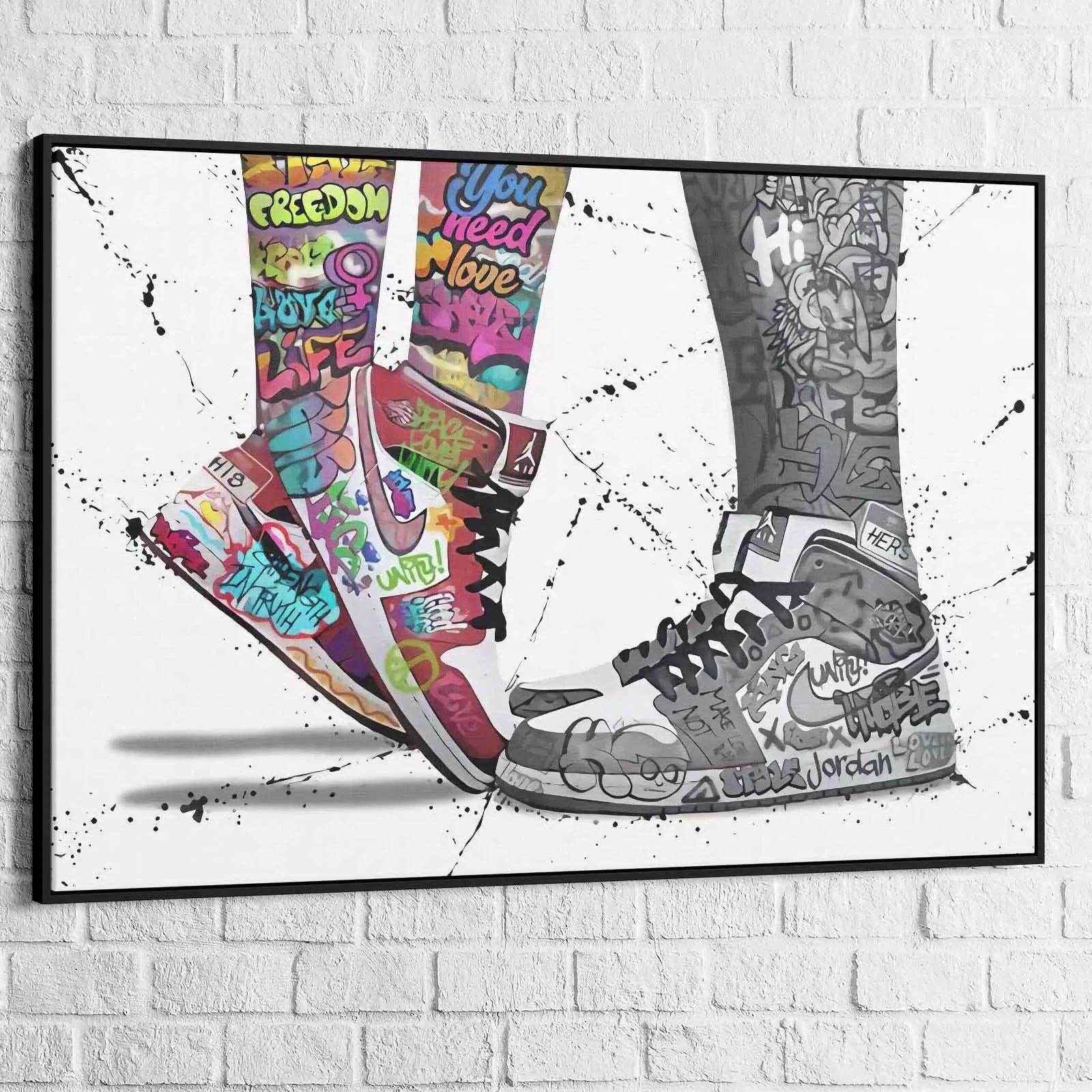 Tableau Street Art Nike Air - Montableaudeco