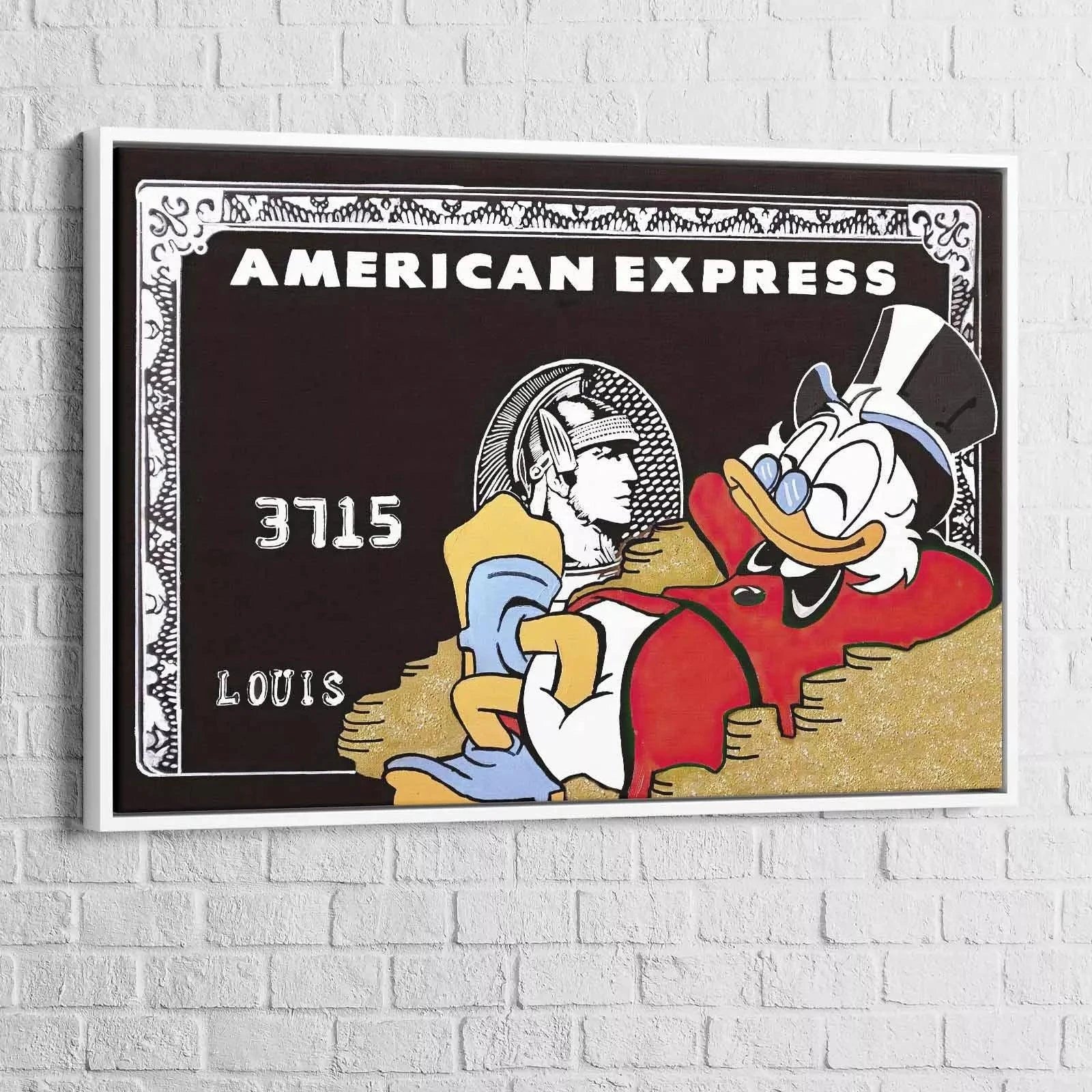 Tableau Street Art Picsou American Express - Montableaudeco