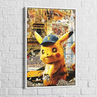 Tableau Street Art Pikachu Bit coin - Montableaudeco