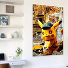 Tableau Street Art Pikachu Bit coin - Montableaudeco