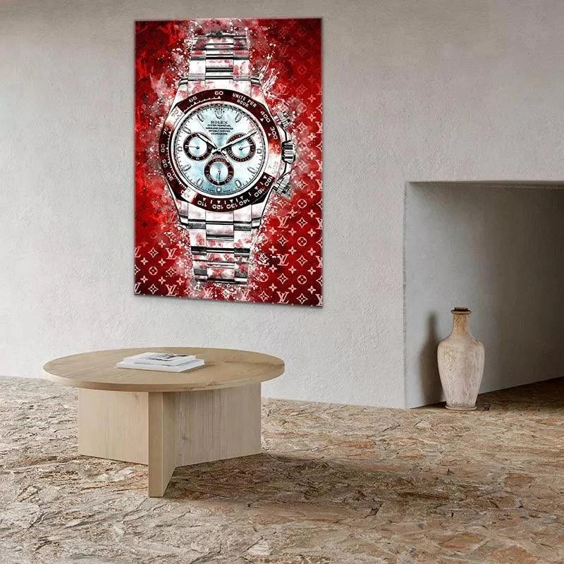 Tableau Street Art Rolex Louis Vuitton - Montableaudeco