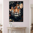 Tableau Tigre et Fleurs - Montableaudeco