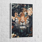 Tableau Tigre et Fleurs - Montableaudeco