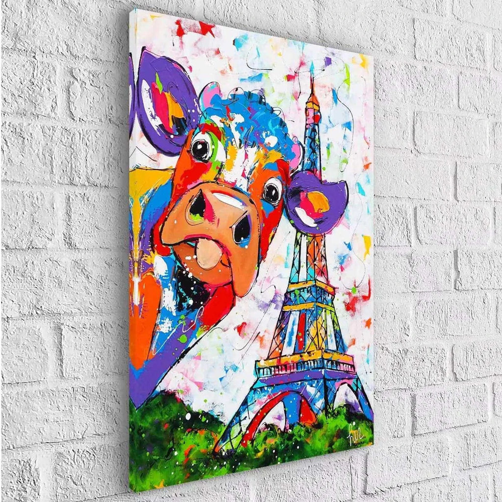 Tableau Vache Colorée à Paris - Montableaudeco