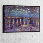 Tableau Vincent Vang Gogh Nuit étoilée au dessus du Rhône - Montableaudeco