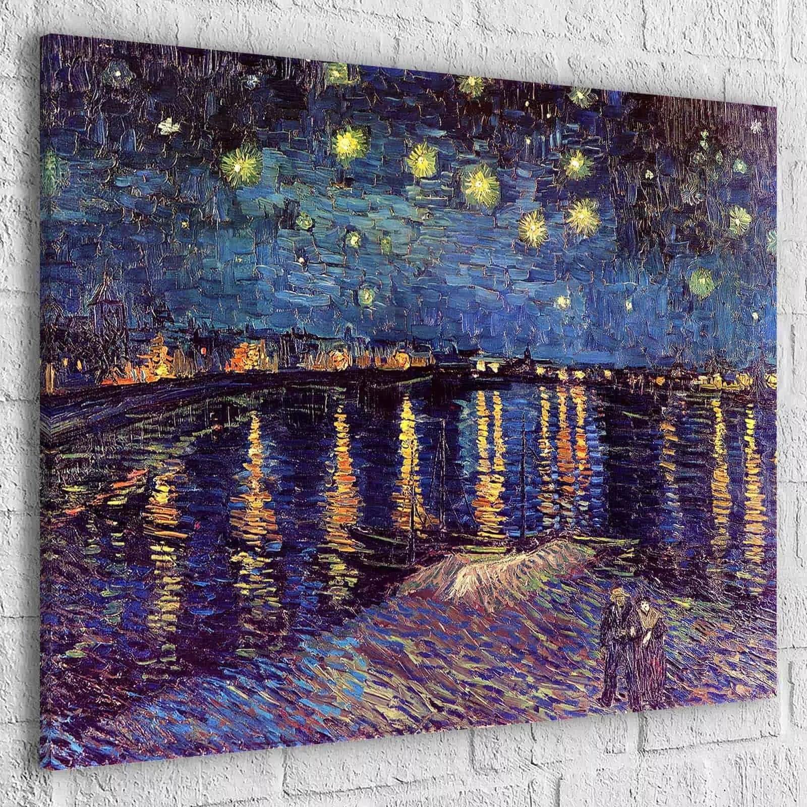 Tableau Vincent Vang Gogh Nuit étoilée au dessus du Rhône - Montableaudeco