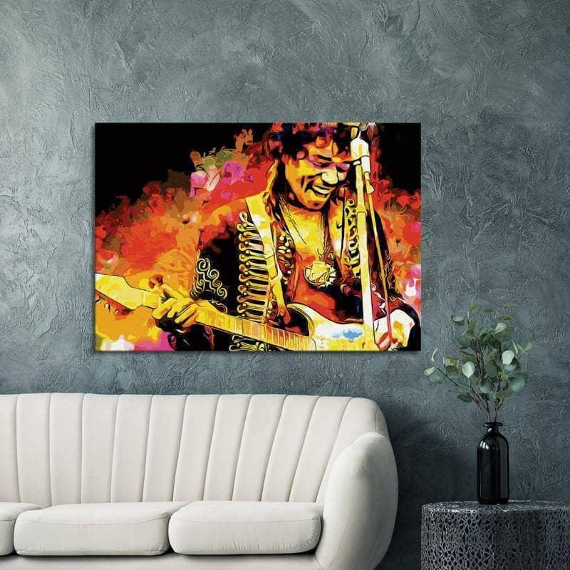 Tableau Jimi Hendrix Guitar Héros - Montableaudeco